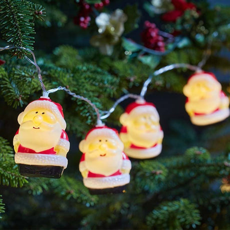 Merry Santa! LED Christmas String Lights – Set of 10 - XMAS LIGHTS LED - Beattys of Loughrea