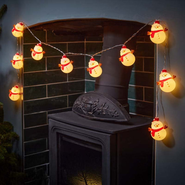 Merry Snowman! LED Christmas String Lights – Set of 10 - XMAS LIGHTS LED - Beattys of Loughrea