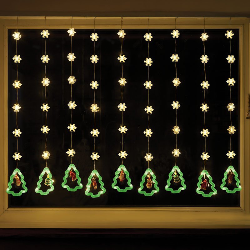 Xmas Tree Curtain Lights – Warm White (Low Voltage) - XMAS LIGHTS LED - Beattys of Loughrea