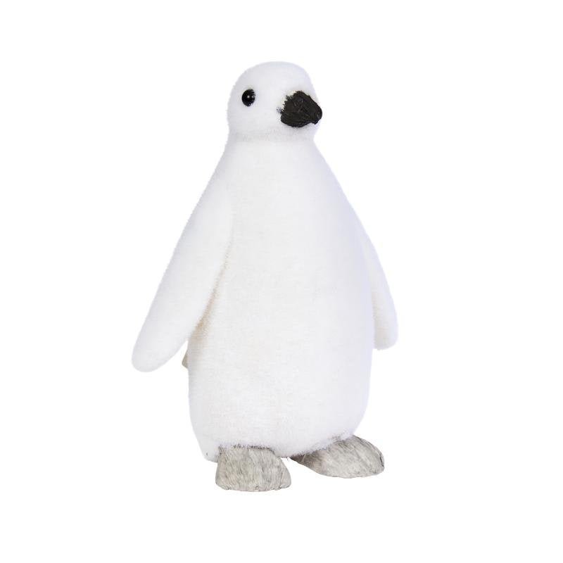 Large Flocked Penguin Decorative Christmas Figurine (36cm) - XMAS SOFT DECOS - Beattys of Loughrea
