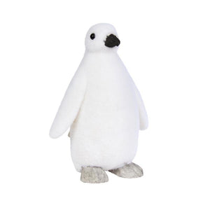Large Flocked Penguin Decorative Christmas Figurine (36cm) - XMAS SOFT DECOS - Beattys of Loughrea