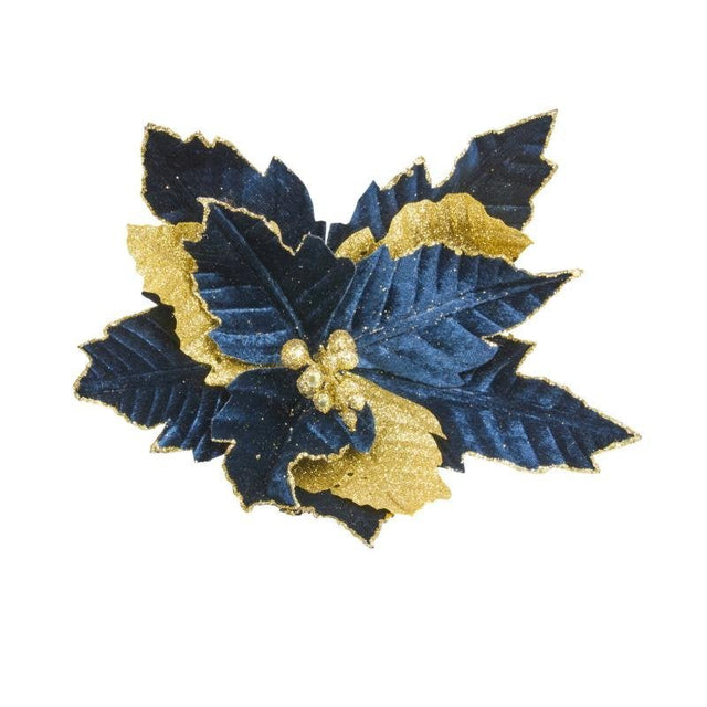 Royal Blues Style 1 Christmas Flower Clip 28cm - XMAS PICKS - Beattys of Loughrea
