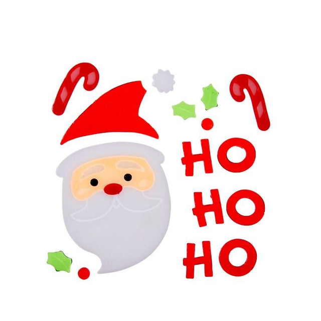 Santa "HO HO HO" Reusable Window Gel Cling Sticker Set - XMAS ACCESSORIES - Beattys of Loughrea
