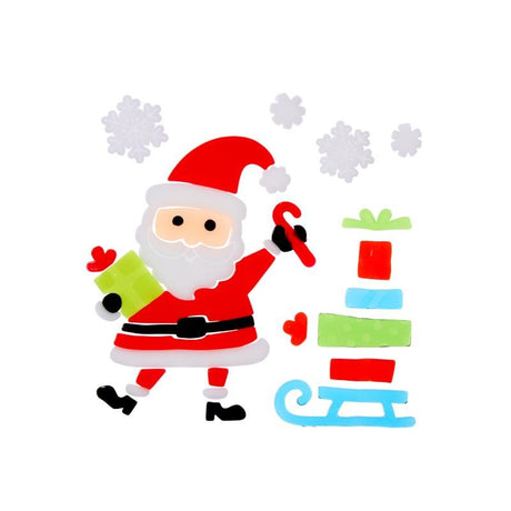 SledSanta Reusable Window Gel Cling Sticker Set