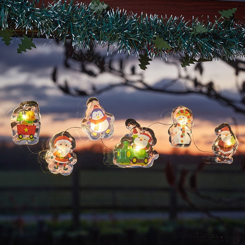 InLit Santa & Friends Connected LED Reusable Window Gel Sticker Set - XMAS ACCESSORIES - Beattys of Loughrea