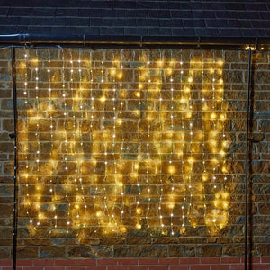 TwoTone LED Curtain Net Lights – 400 LEDs – Warm White & Multi-Colour (200cm x 200cm)