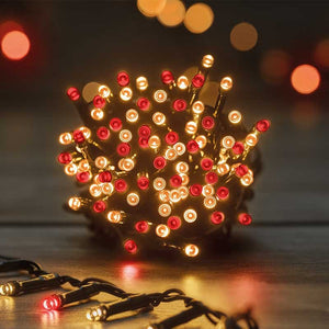 2000 LED Christmas Tree Lights – Antique White & Red (Low Voltage)