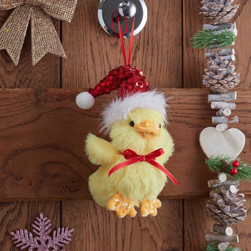SparkleDuck Plush Pendant Hanging Christmas Decoration (16cm)