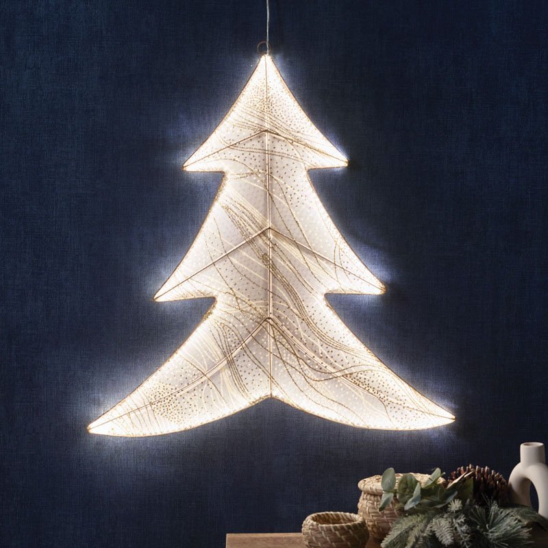 Aura Tree Beleuchtete Wand-Weihnachtsdekoration – 55cm (Niedervolt) – Beattys of Loughrea