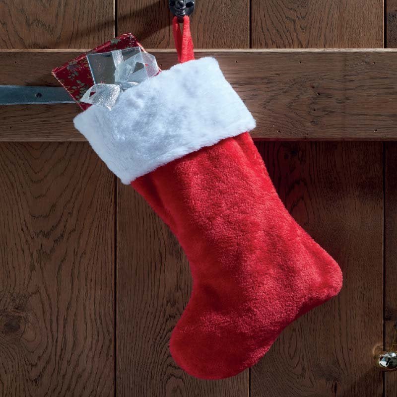 Traditional Santa Christmas Stocking – 45cm - XMAS CLOTHING Christmas clothing human and pet - Beattys of Loughrea