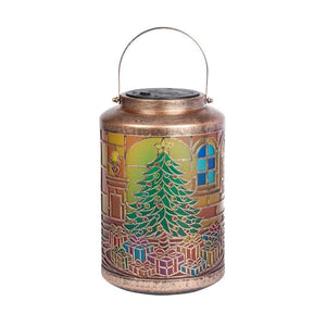 ArtLantern Christmas Tree Stained-Glass Inspired Lantern – 24cm - XMAS LANTERNS/ BOTTLES - Beattys of Loughrea