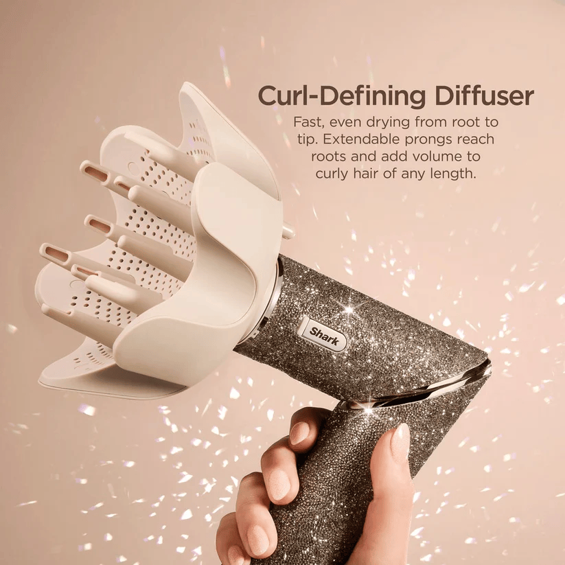 Shark FlexStyle Sparkle – Champagne Diamond Limited Edition 5-in-1 Air Styler & Hair Dryer Gift Set