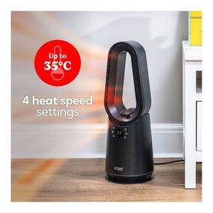 Russell Hobbs RHCBLDL3IN1B Bladeless Hot and Cool Tower Fan Heater, Black