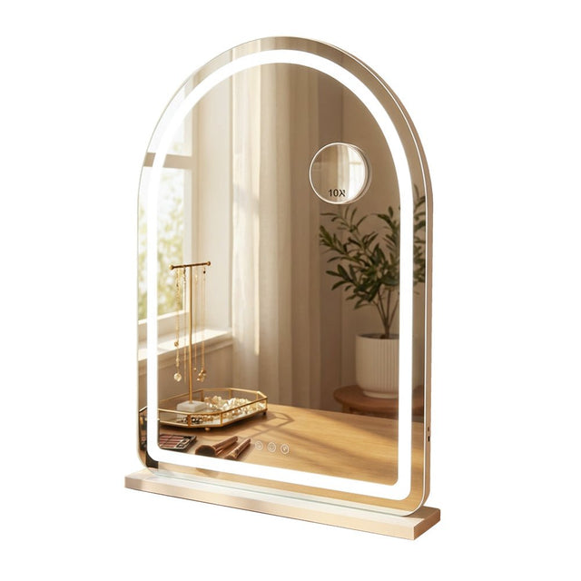 Hollywood Arch Vanity Mirror - White 70cm - WALL MIRRORS - Beattys of Loughrea