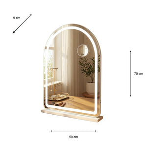 Hollywood Arch Vanity Mirror - White 70cm - WALL MIRRORS - Beattys of Loughrea