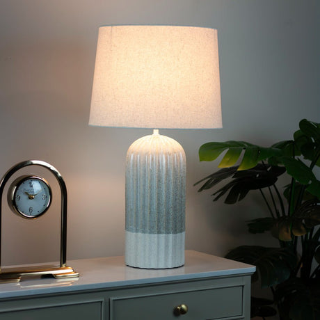 Presley Ceramic Table Lamp - Ridged 64cm - STANDARD/FLOOR LAMPS - Beattys of Loughrea