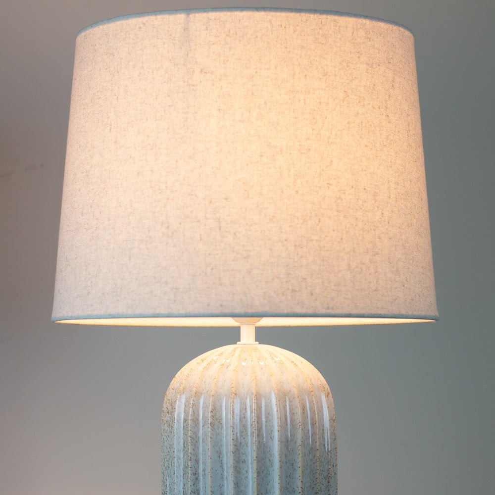 Presley Ceramic Table Lamp - Ridged 64cm - STANDARD/FLOOR LAMPS - Beattys of Loughrea