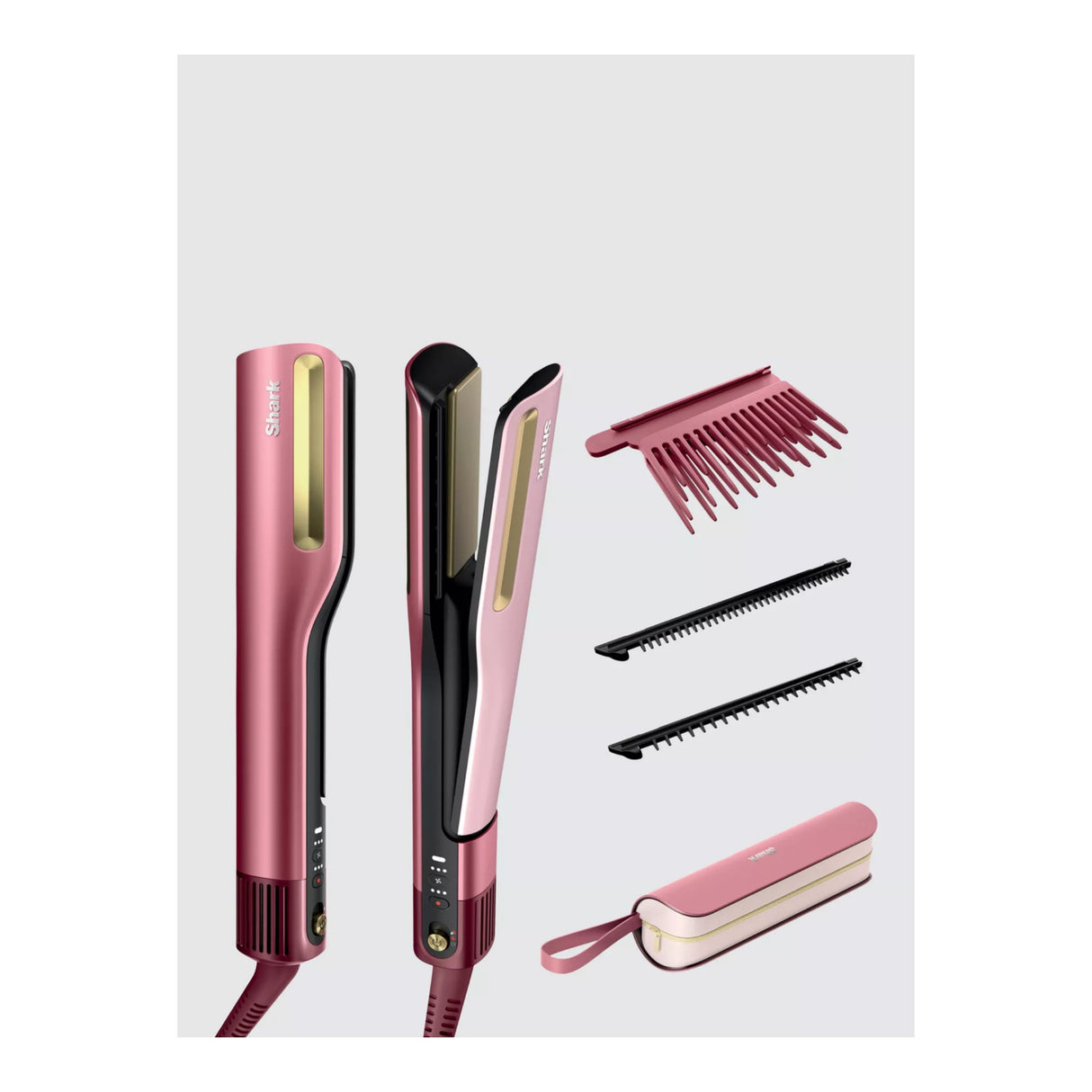 SHARK SILKIPRO WET-TO-DRY HAIR STRAIGHTENER ROSE PETAL HT401UKPK