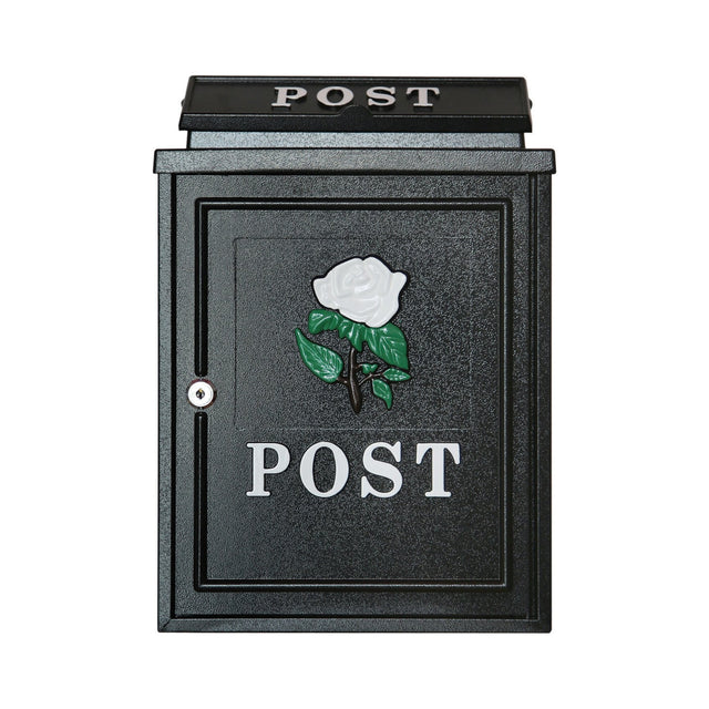 Postplus White Rose Diecast Post Box