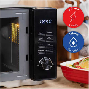 Russell Hobbs 23L 800W Black Flatbed Digital Microwave - RHFM2365B