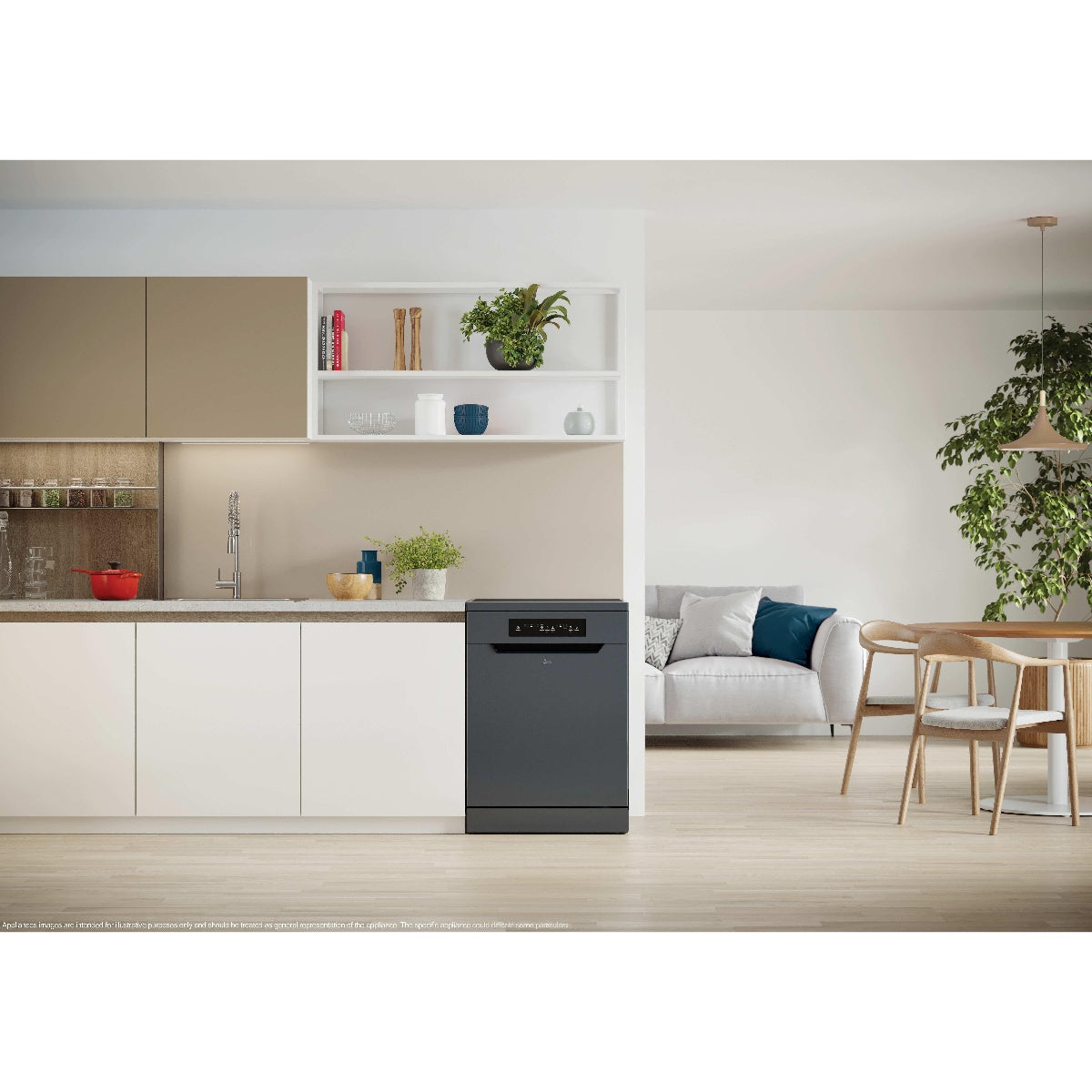 HOOVER HFP4C7E0A-80 GRAPHITE FREESTANDING DISHWASHER 15PL C HFP4C7E0A-80