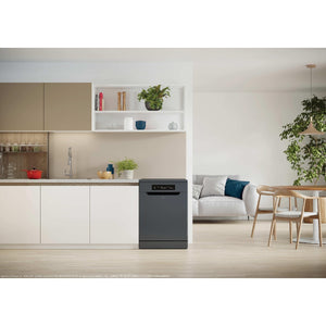 HOOVER HFP4C7E0A-80 GRAPHITE FREESTANDING DISHWASHER 15PL C HFP4C7E0A-80