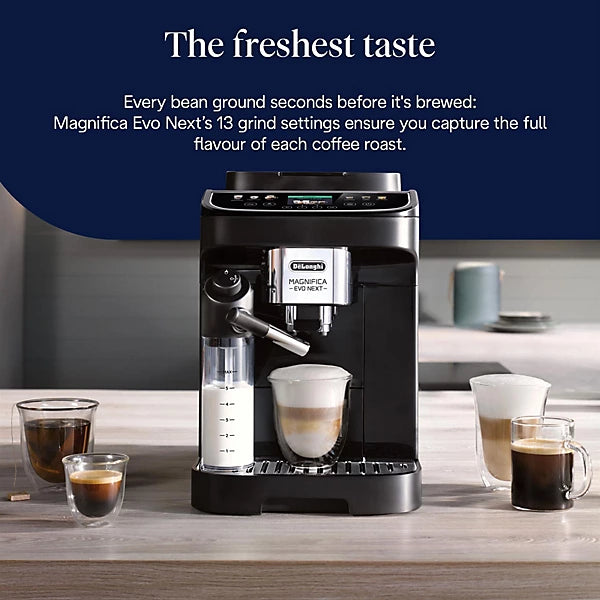 De'Longhi Magnifica Evo Next Bean to Cup Coffee Machine - Black - ECAM310.60.B