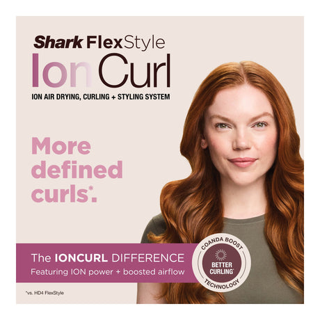 Shark FlexStyle IonCurl 5-in-1 Air Styler and Hair Dryer, Pink HD850UKPK - CURLERS/CRIMPERS/STRAIGHTENERS - Beattys of Loughrea