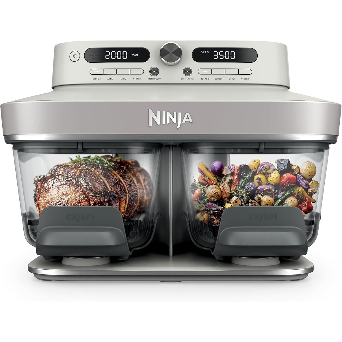 Ninja CRISPi DualZone 8-Function Glass Air Fryer - Bone (DD102UKIV2)