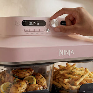 Ninja CRISPi DualZone 8-Function Glass Air Fryer - Rose Quartz (DD102UKPK1)
