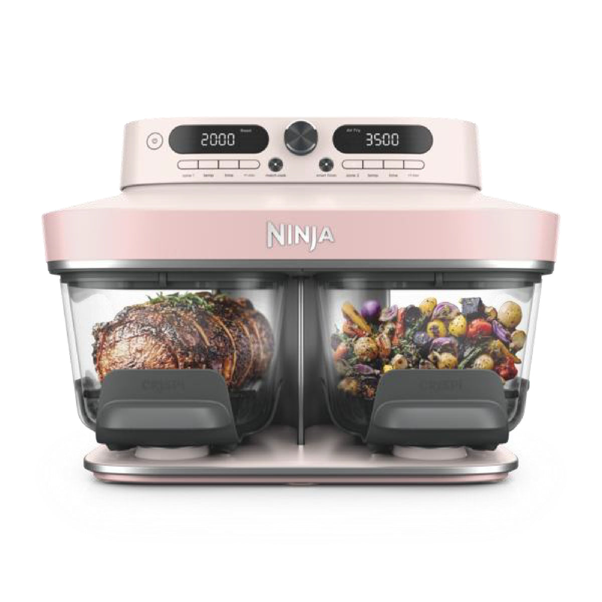 Ninja CRISPi DualZone 8-Function Glass Air Fryer - Rose Quartz (DD102UKPK1)