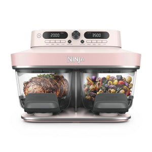 Ninja CRISPi DualZone 8-Function Glass Air Fryer - Rose Quartz (DD102UKPK1)