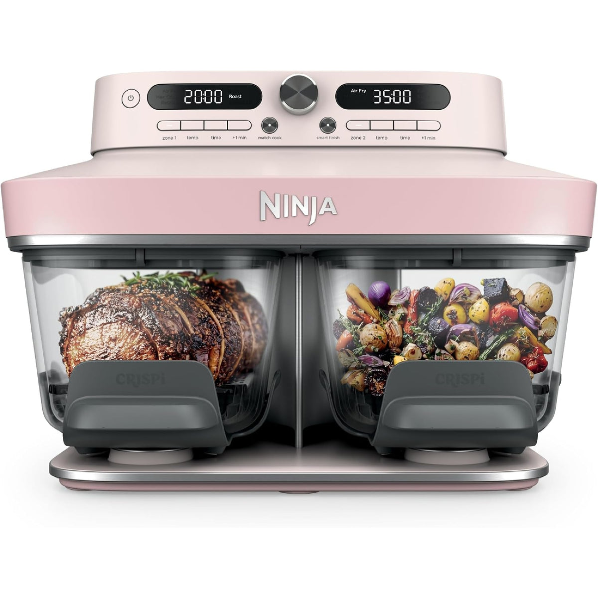 Ninja CRISPi DualZone 8-Function Glass Air Fryer - Rose Quartz (DD102UKPK1)