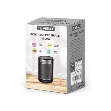 De Vielle 1500W Portable PTC Heater with Remote - FAN HEATERS - Beattys of Loughrea