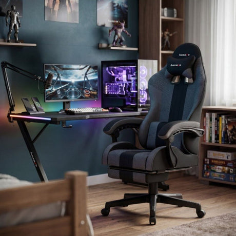 Huzaro Force 4.7 Grey Fabric Mesh Gaming Chair - GAMING & LAPTOP CHAIR / DESK - Beattys of Loughrea