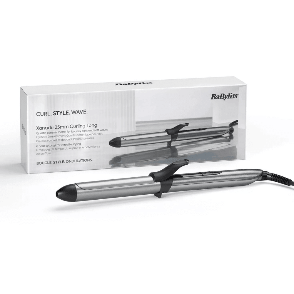 BaByliss Xanadu 25mm Curling Tong with Clamp, C261U - CURLERS/CRIMPERS/STRAIGHTENERS - Beattys of Loughrea