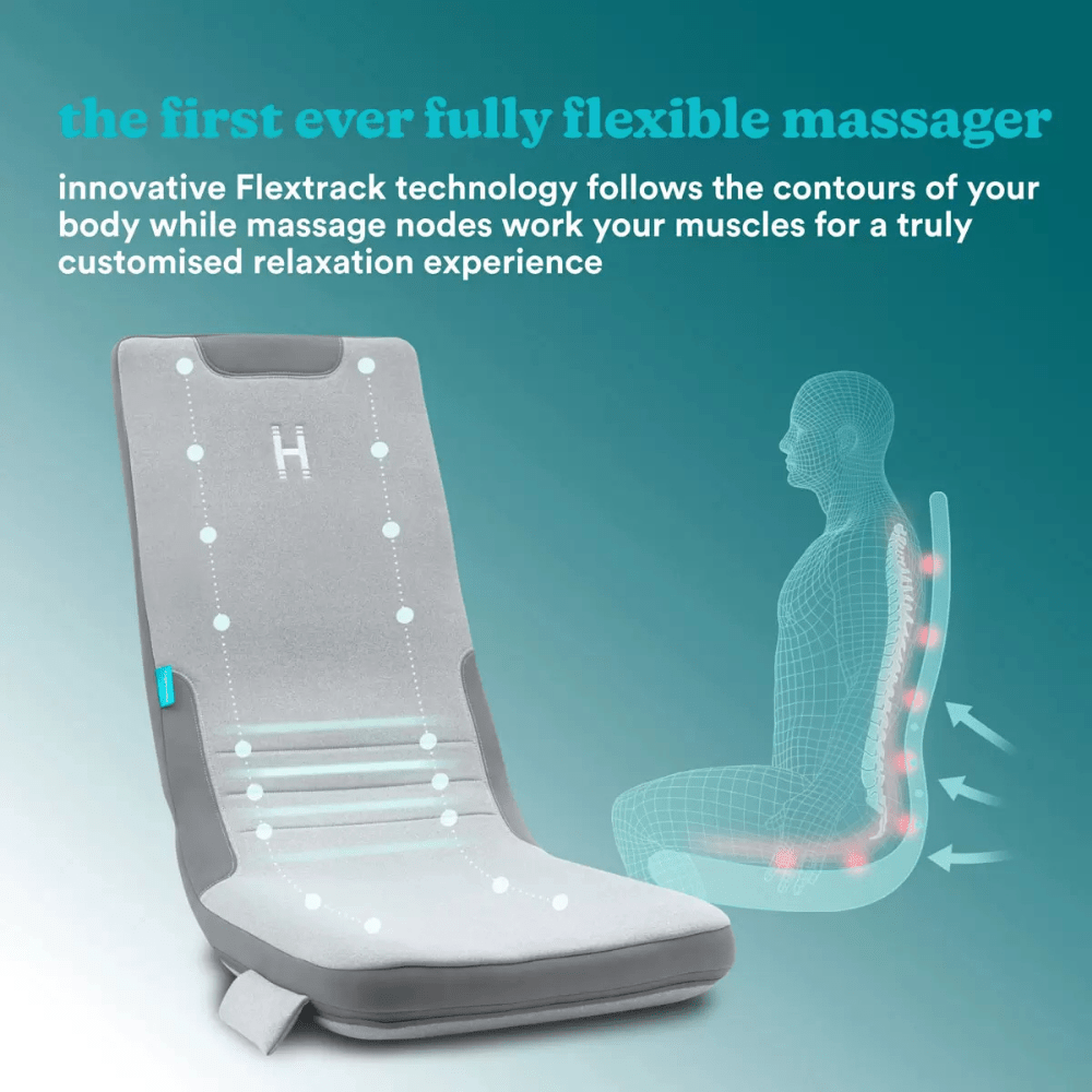 HoMedics Full Body Flex Massage Cushion with Heat, MCS-512H-EB - HEAT MASSAGERS - Beattys of Loughrea