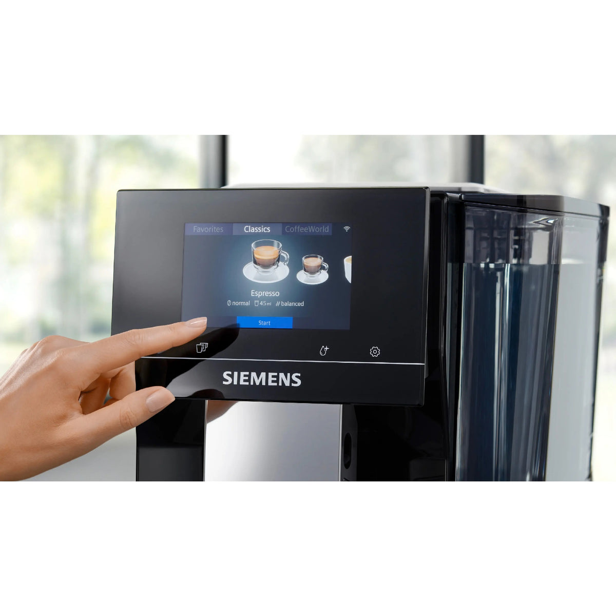 Siemens EQ700 Classic Piano Black Bean-to-Cup Coffee Machine (TP713GB9)