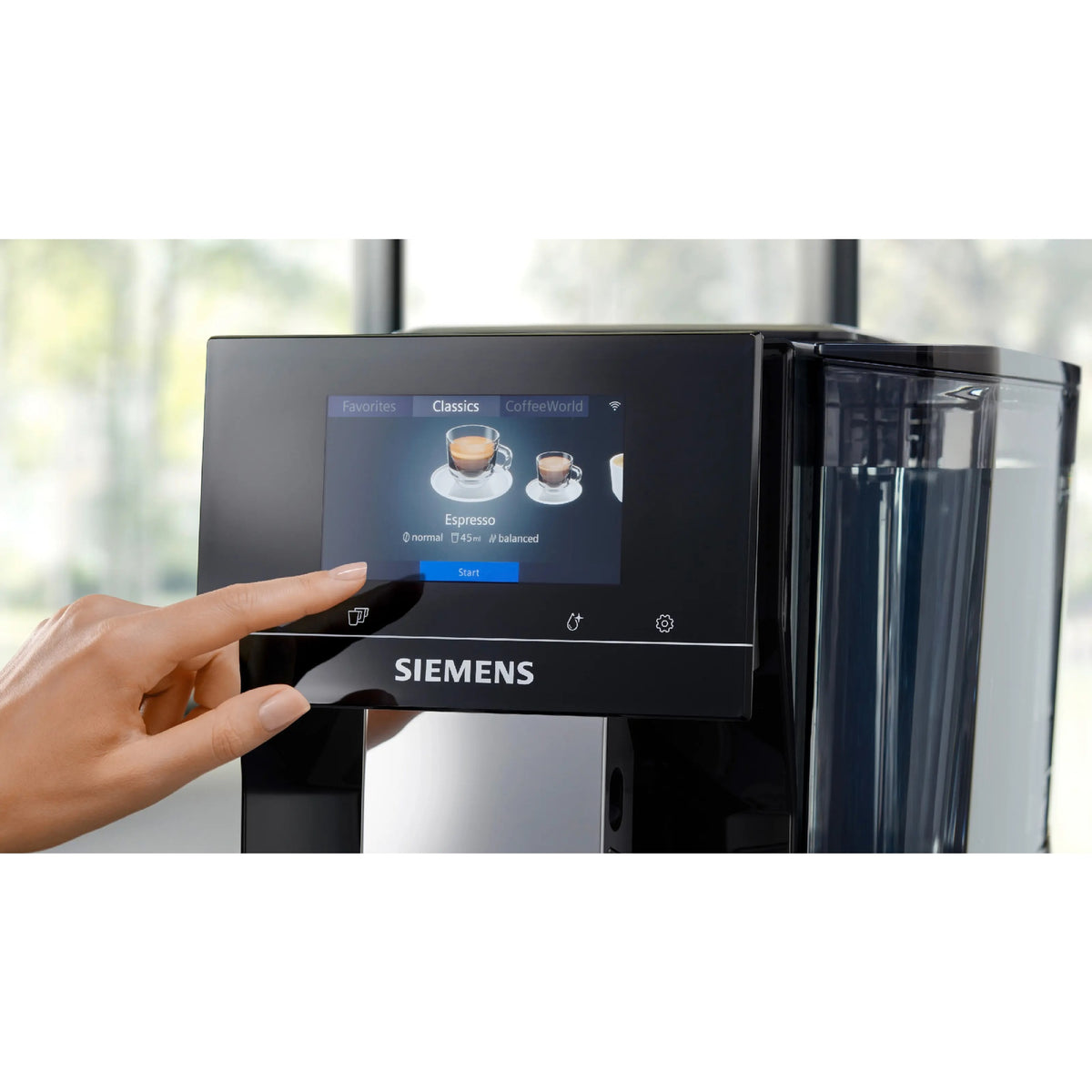 Siemens EQ700 Classic Piano Black Bean-to-Cup Coffee Machine (TP713GB9)