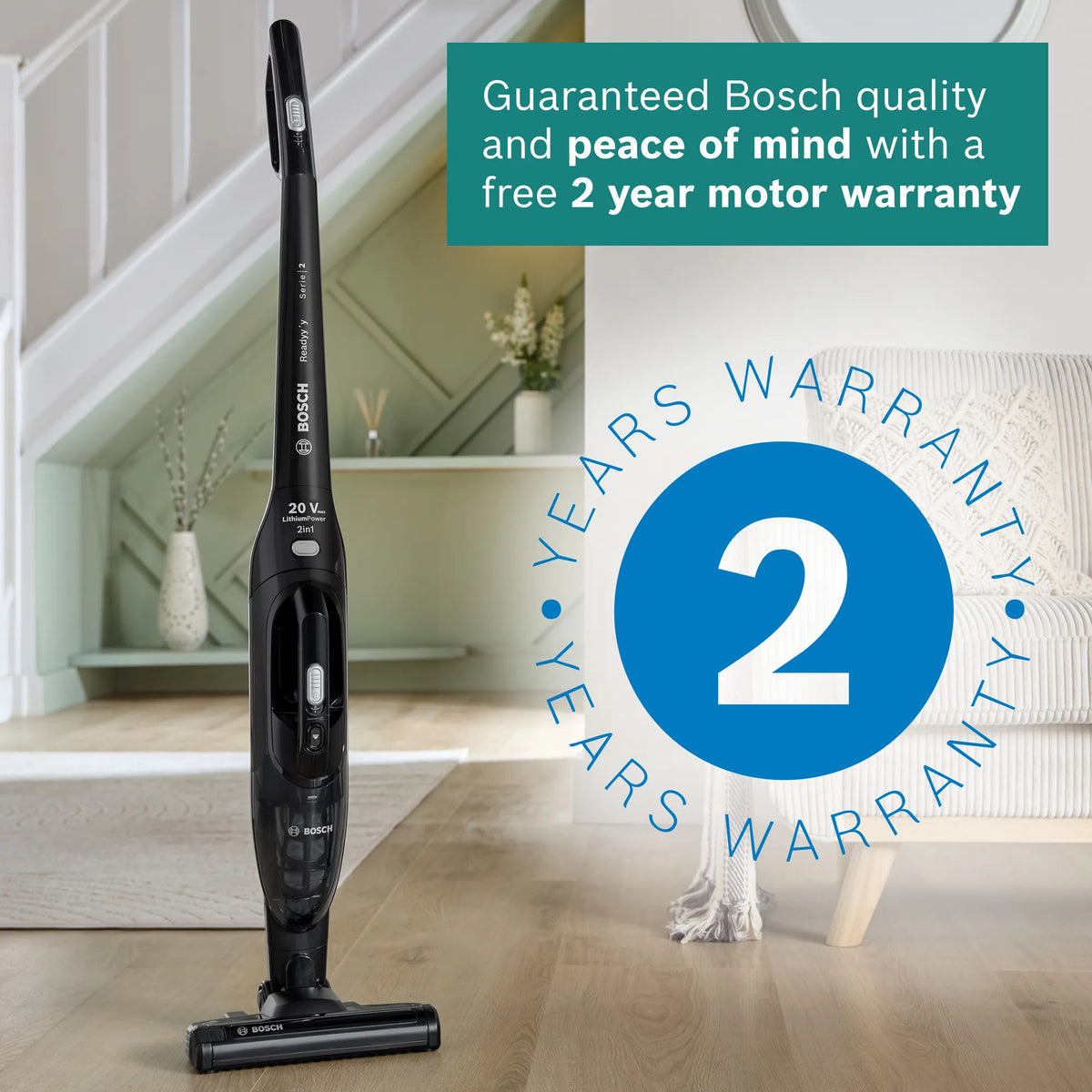 Bosch Readyy'y Series 2 Cordless Vacuum, Black | BCHF220GB - VACUUM CLEANER NOT ROBOT - Beattys of Loughrea