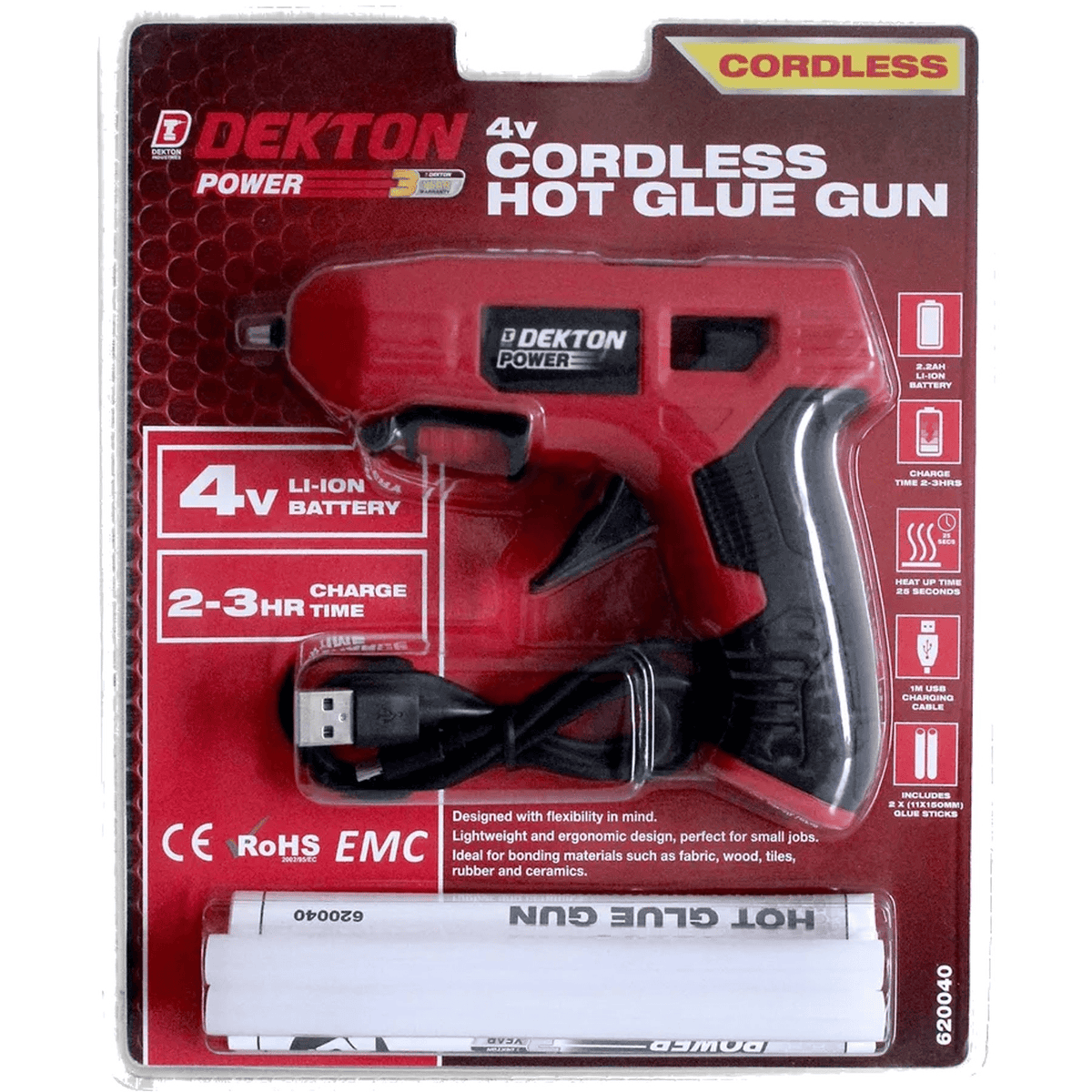 Dekton 4V Cordless Glue Gun