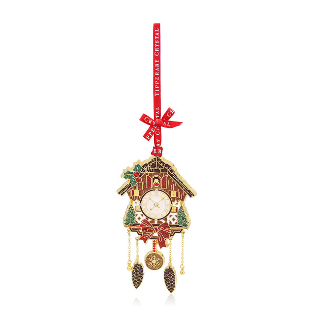 Tipperary Crystal Sparkle Cuckoo Clock Hanging Decoration - XMAS HANGING DECOS - Beattys of Loughrea