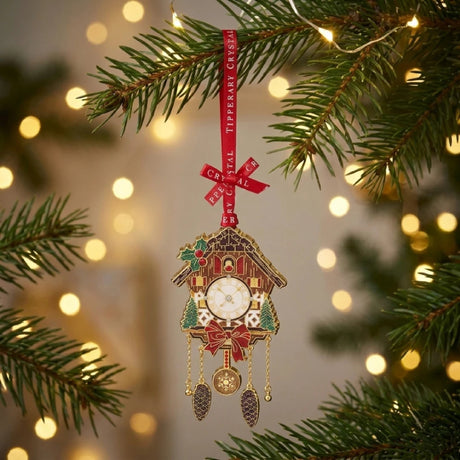 Tipperary Crystal Sparkle Cuckoo Clock Hanging Decoration - XMAS HANGING DECOS - Beattys of Loughrea