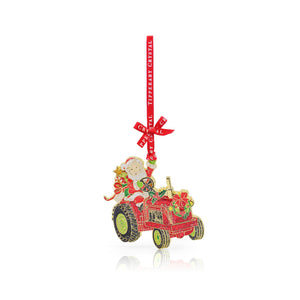 Tipperary Crystal Sparkle Merry Christmas Hanging Decorations, Set of 4 - XMAS HANGING DECOS - Beattys of Loughrea