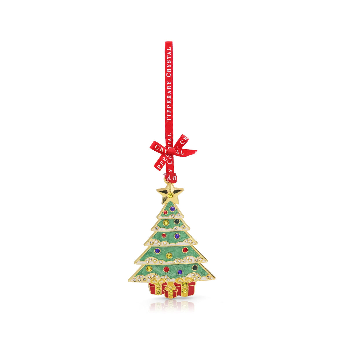 Tipperary Crystal Sparkle Merry Christmas Hanging Decorations, Set of 4 - XMAS HANGING DECOS - Beattys of Loughrea