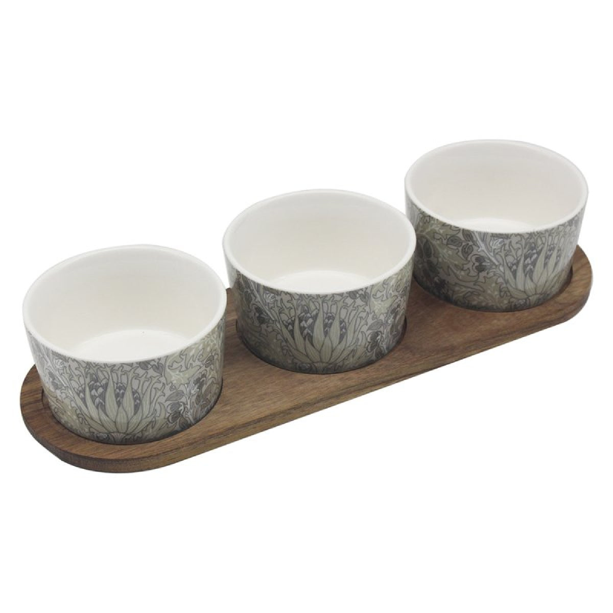 William Morris Artichoke Snack Bowls with Wooden Base - GENERAL LOOSE WARE - Beattys of Loughrea