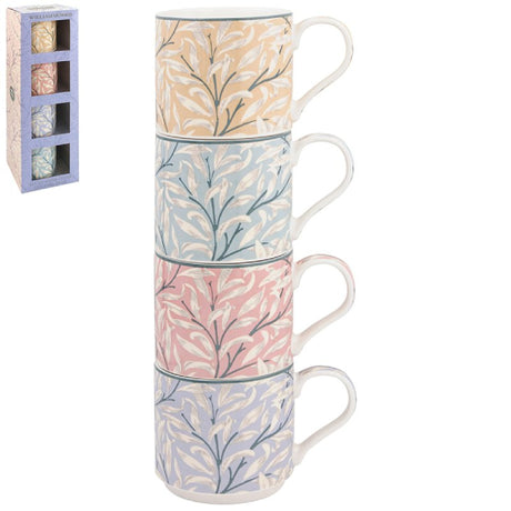 William Morris Willow Bough Stacking Mugs, Set of 4 - MUG SETS - Beattys of Loughrea