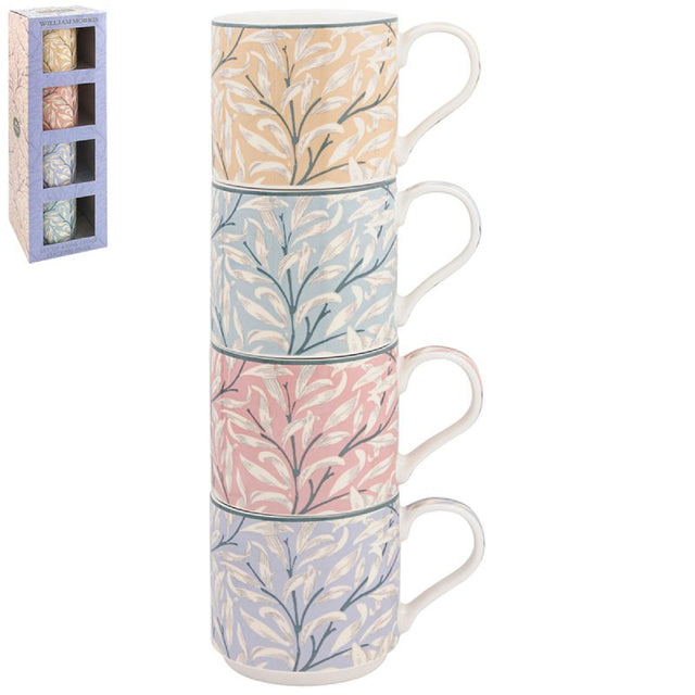 William Morris Willow Bough Stacking Mugs, Set of 4 - MUG SETS - Beattys of Loughrea