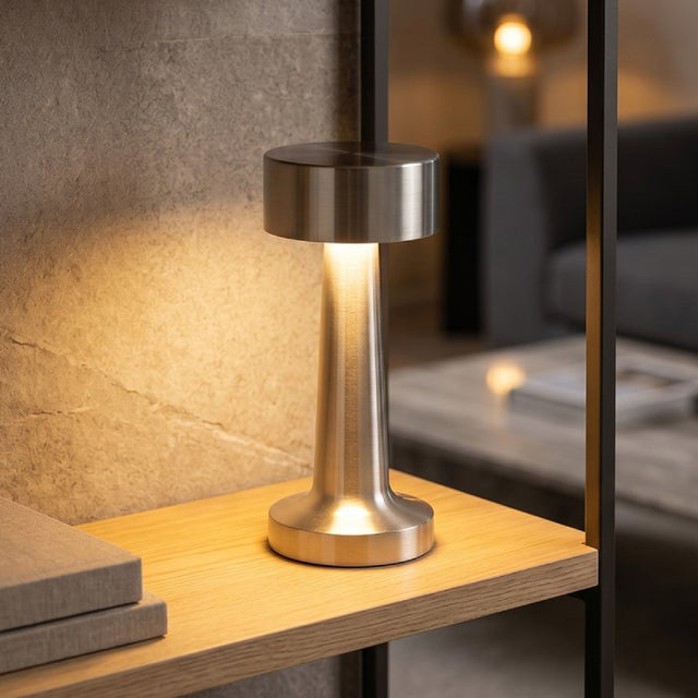 LED Touch Lamp - Silver - TABLE/BEDSIDE LAMPS - Beattys of Loughrea