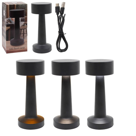 LED Touch Lamp - Black - TABLE/BEDSIDE LAMPS - Beattys of Loughrea